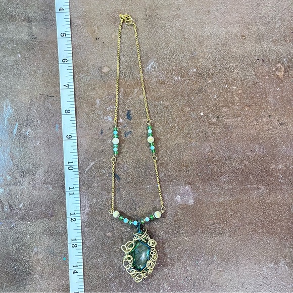 Beaded Labradorite Fashion Necklace - Picture 5 of 6